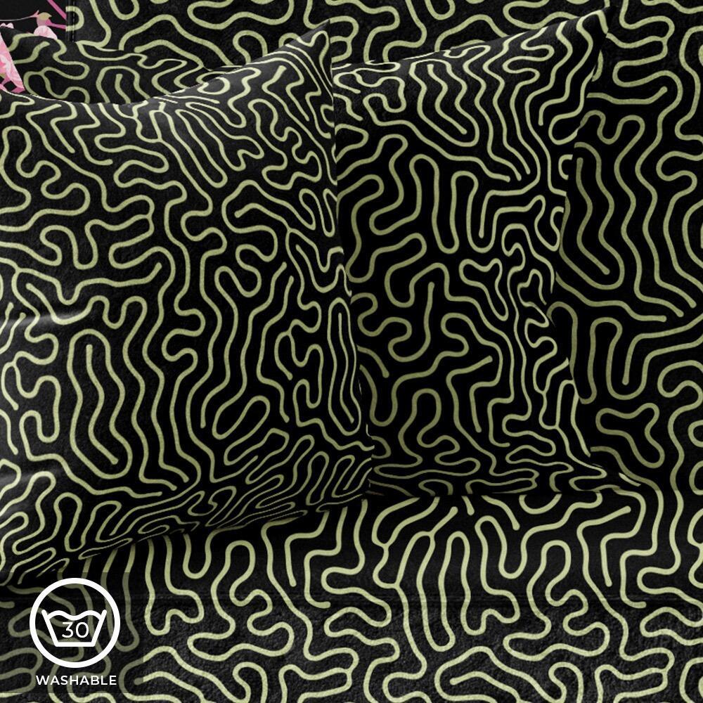 Green Turing Luxury Velvet Cushion