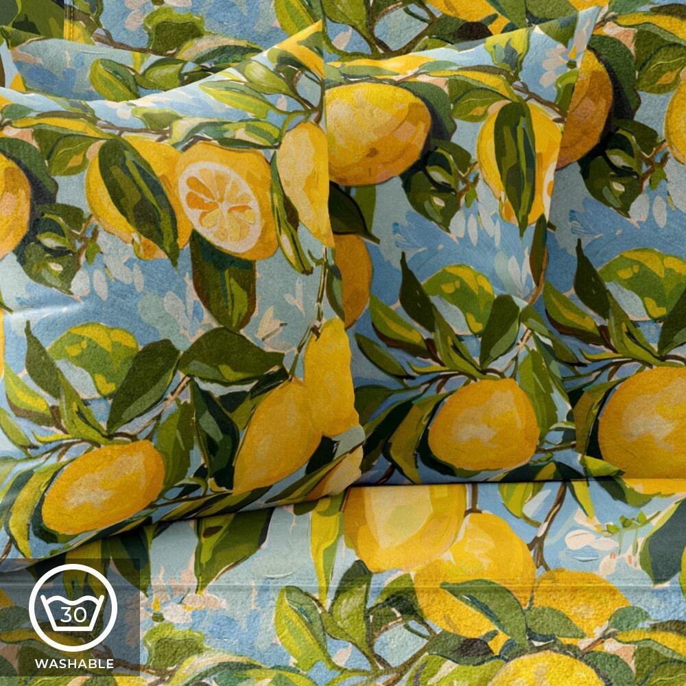 Lemon Zest Luxury Velvet Cushion