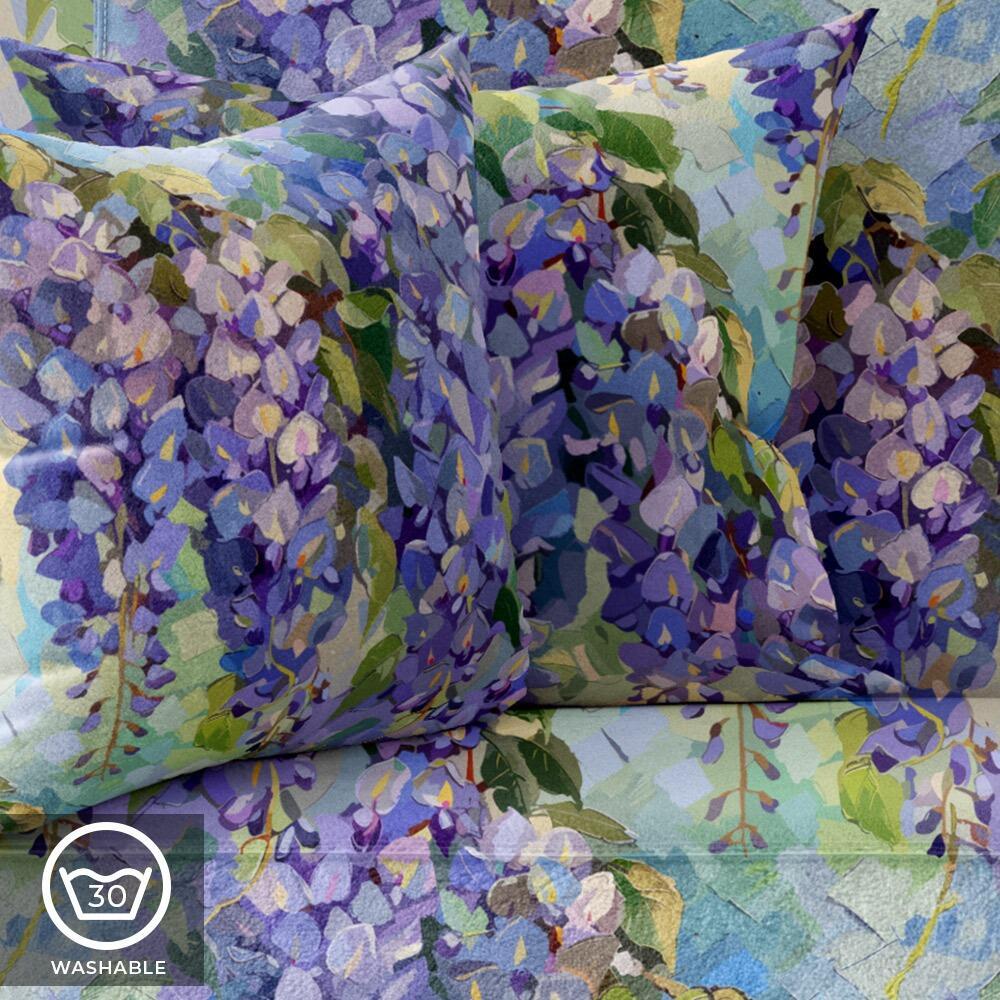 Violet Cascades Luxury Velvet Cushion