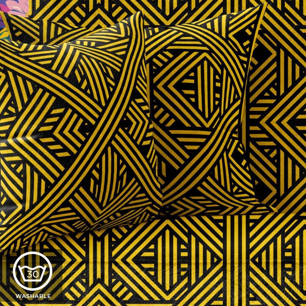 Yellow Weave Luxury Velvet Cushion