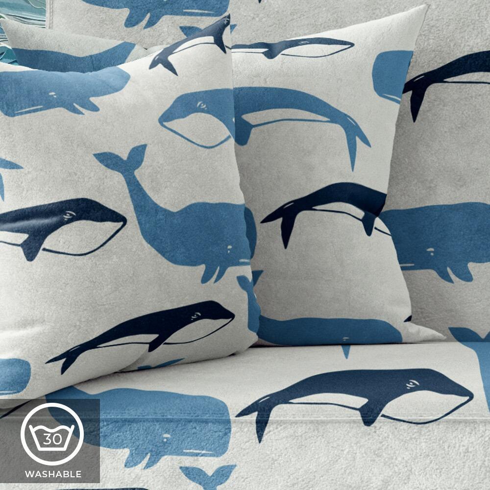 Blue Whale Luxury Velvet Cushion