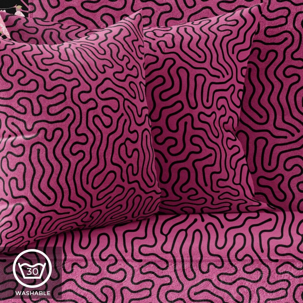 Pink Turing Luxury Velvet Cushion