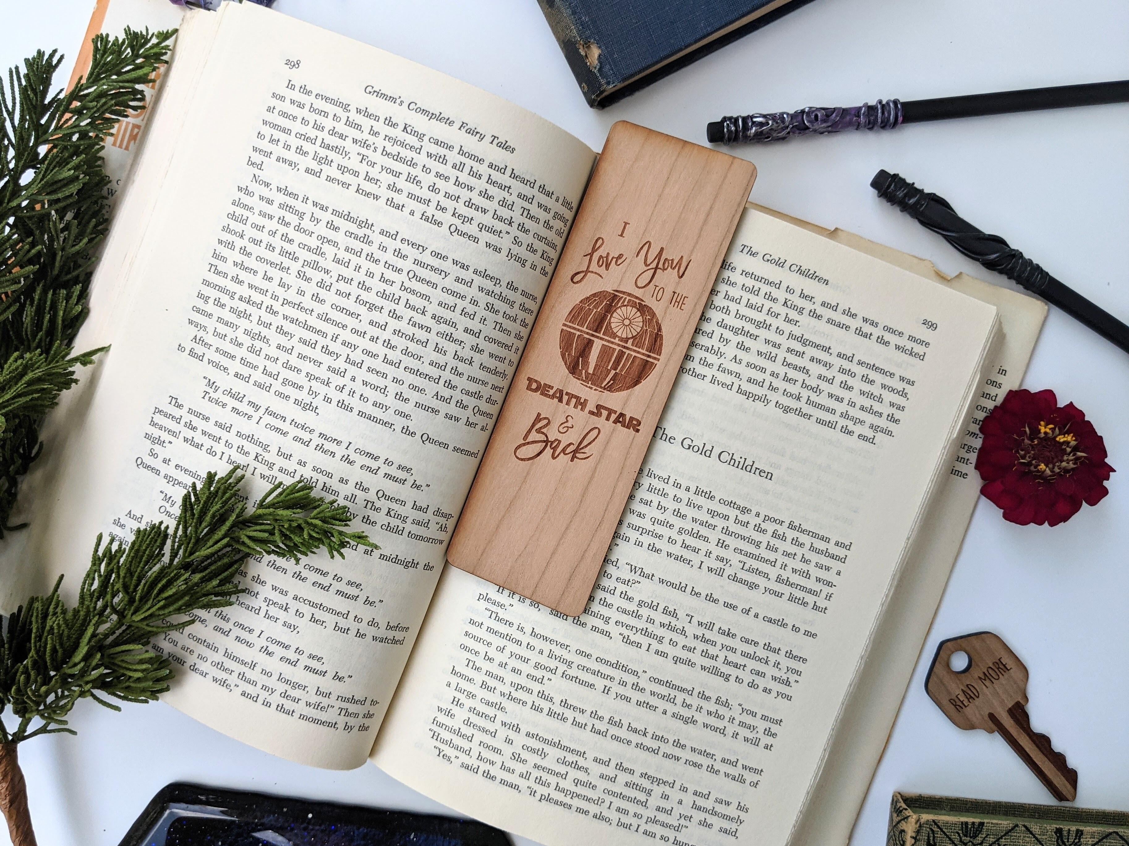Dice Sword  Engraved Wooden Bookmark