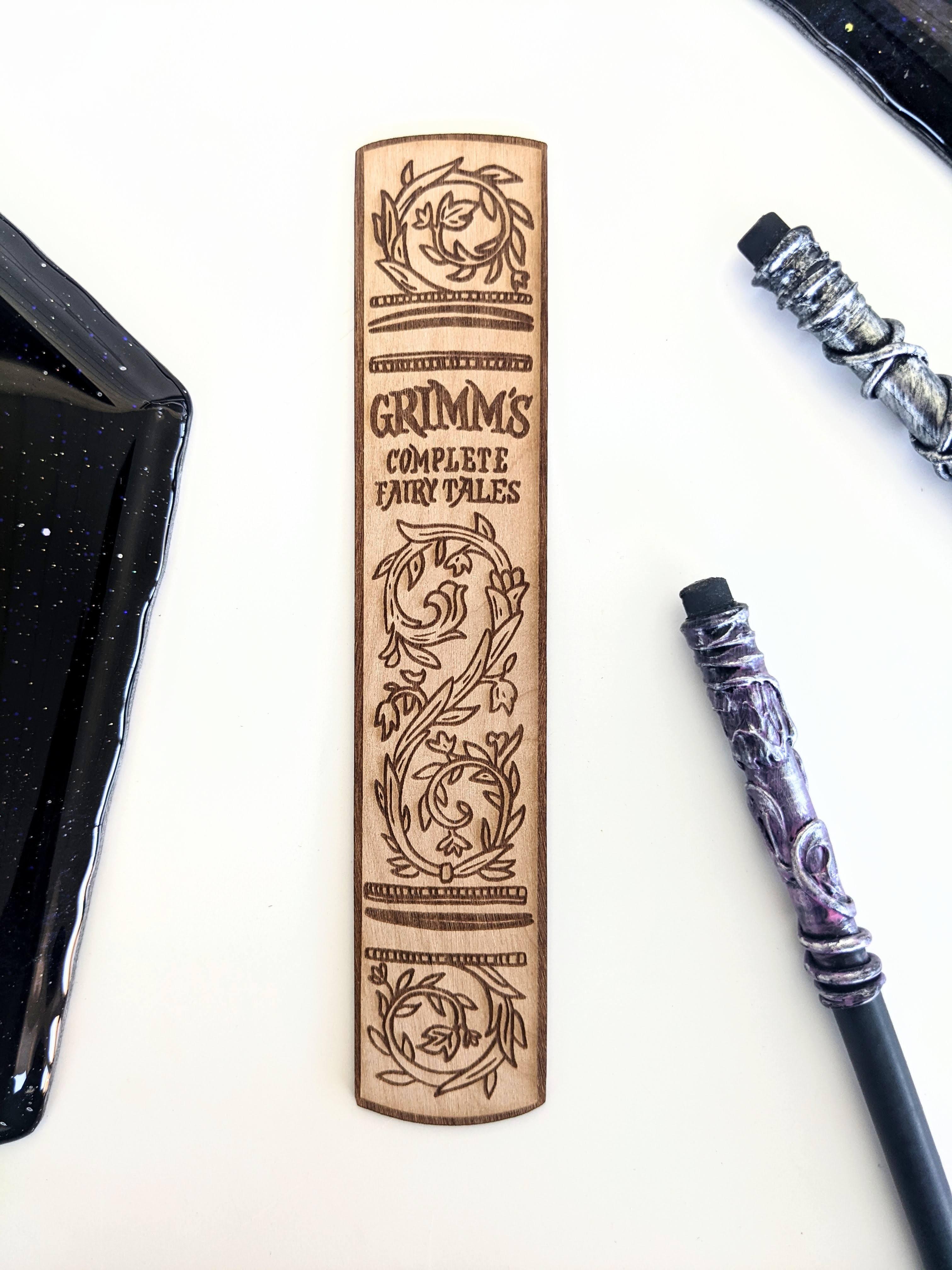 Dice Sword  Engraved Wooden Bookmark