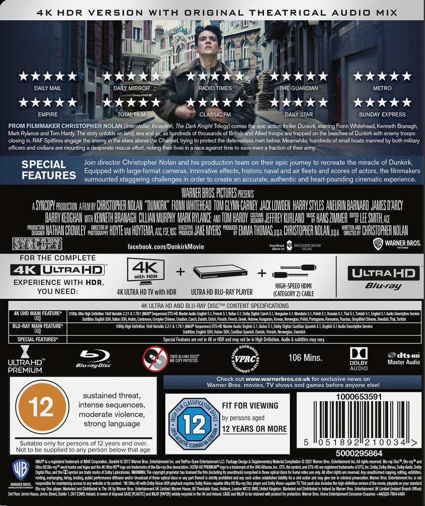 Dunkirk 4K Ultra HD + Blu-Ray