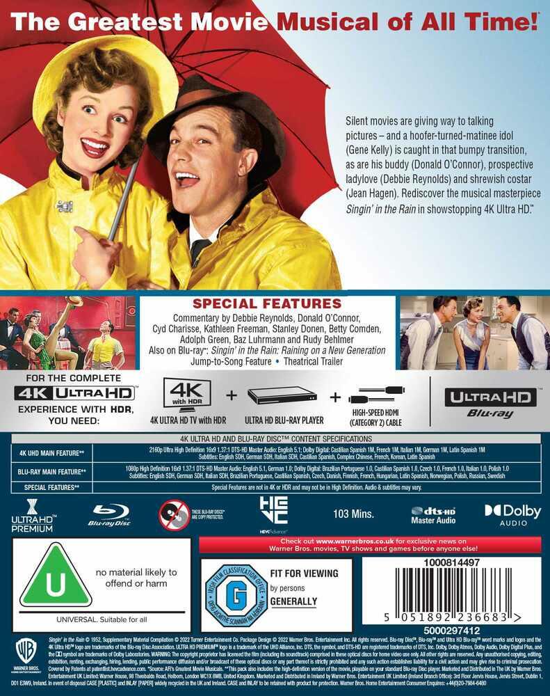 Singin In The Rain 4K Ultra HD + Blu-Ray