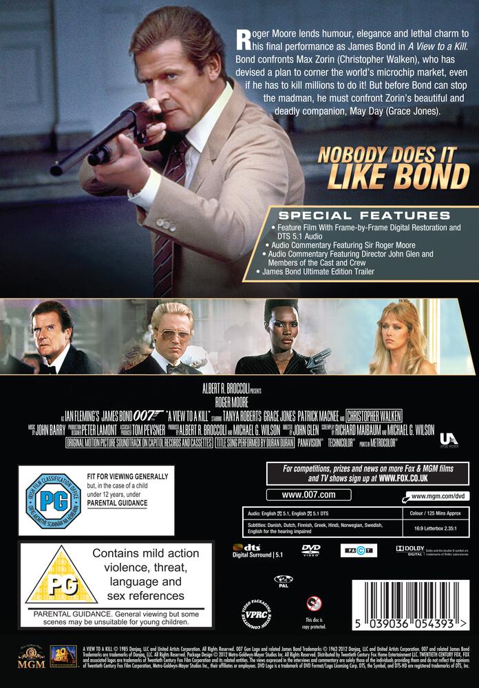 007 Bond - A View To A Kill DVD