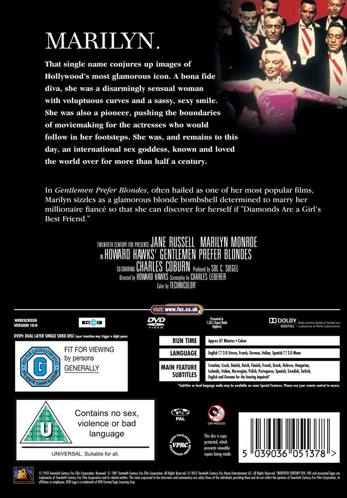 Gentlemen Prefer Blondes DVD