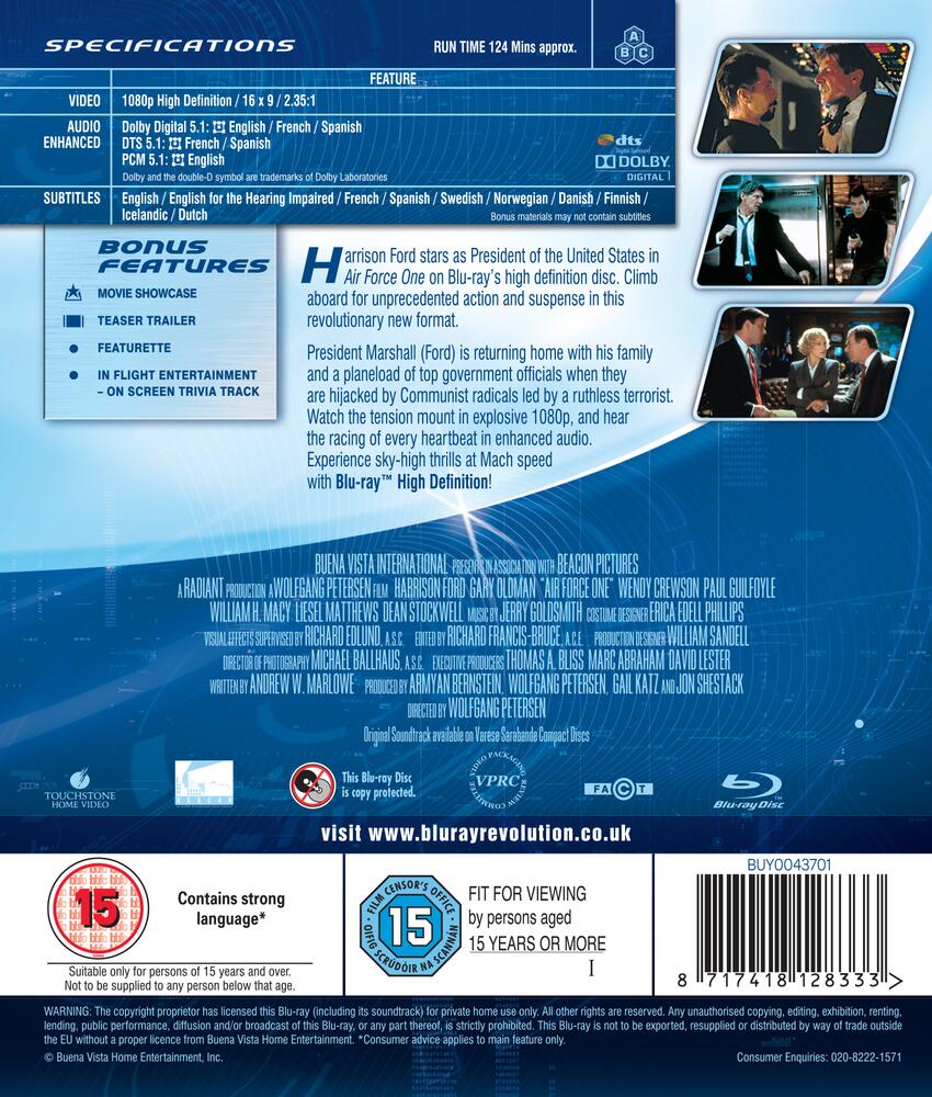 Air Force One Blu-Ray