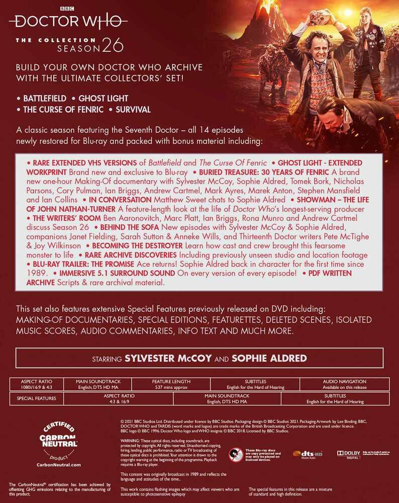 Doctor Who The Collection Season 26 Blu-Ray