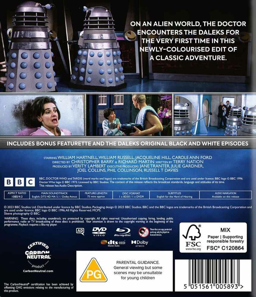 Doctor Who - The Daleks In Colour Blu-Ray