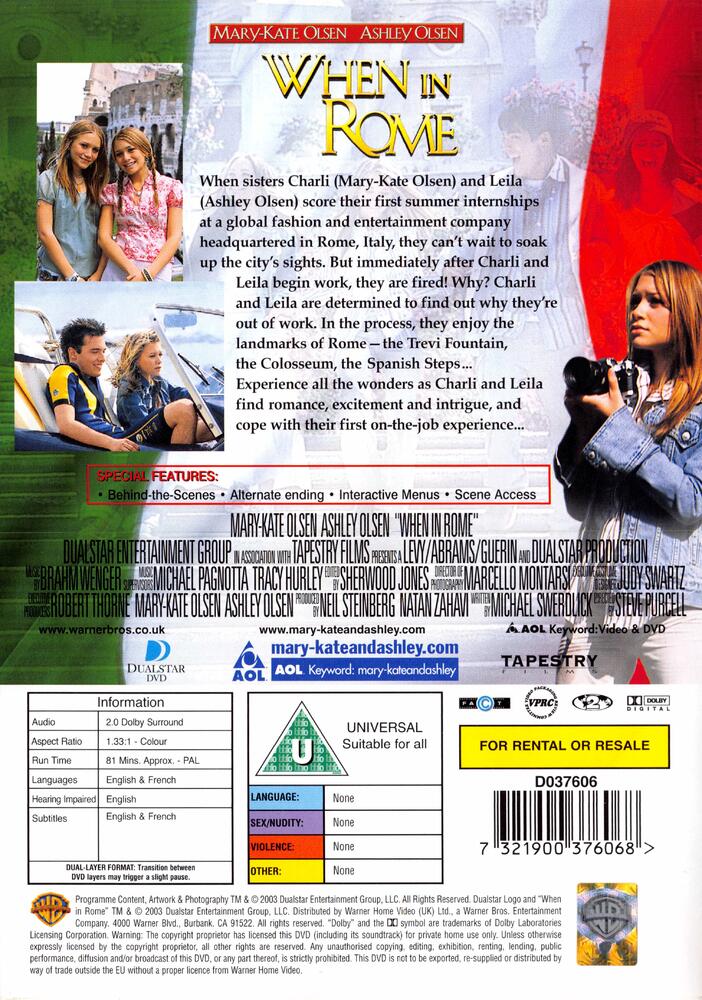 When In Rome DVD