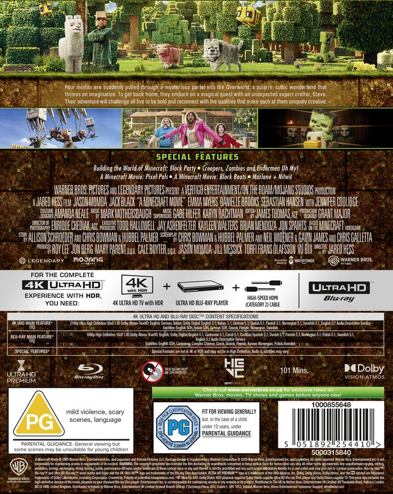 A Minecraft Movie Limited Edition Steelbook 4K Ultra HD + Blu-Ray