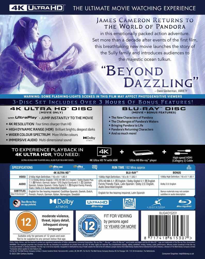 Avatar - The Way Of Water 4K Ultra HD + Blu-Ray