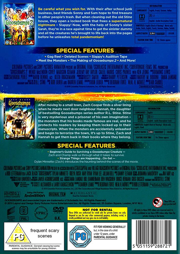 Goosebumps / Goosebumps 2 - Haunted Halloween DVD