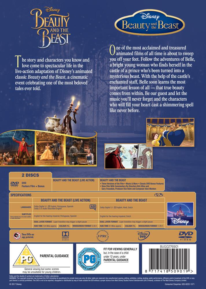 Beauty And The Beast (Live Action) / Beauty And The Beast (Animated) DVD