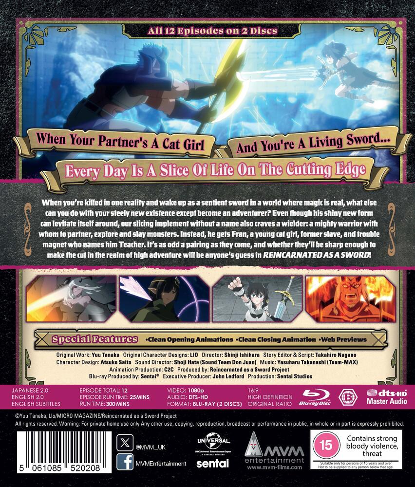 Reincarnated As A Sword Season 1 Blu-Ray