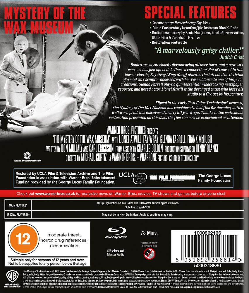 Mystery Of The Wax Museum (1933) Blu-Ray | Deff.com