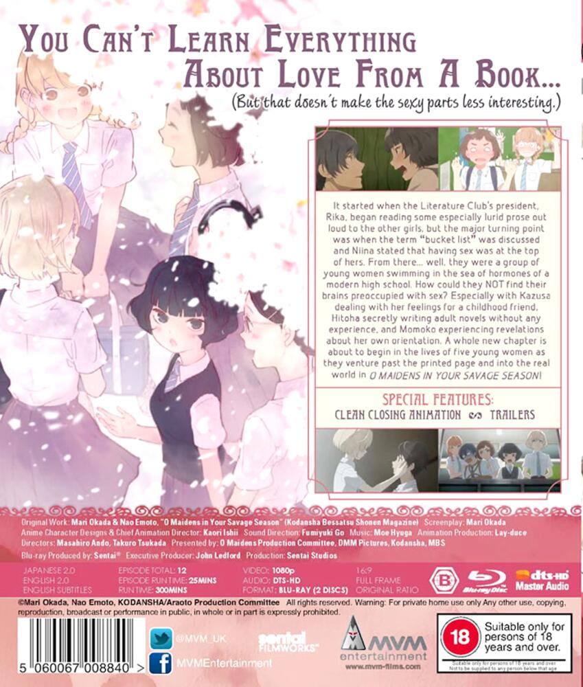 O Maidens In Your Savage Season Collection Blu-Ray