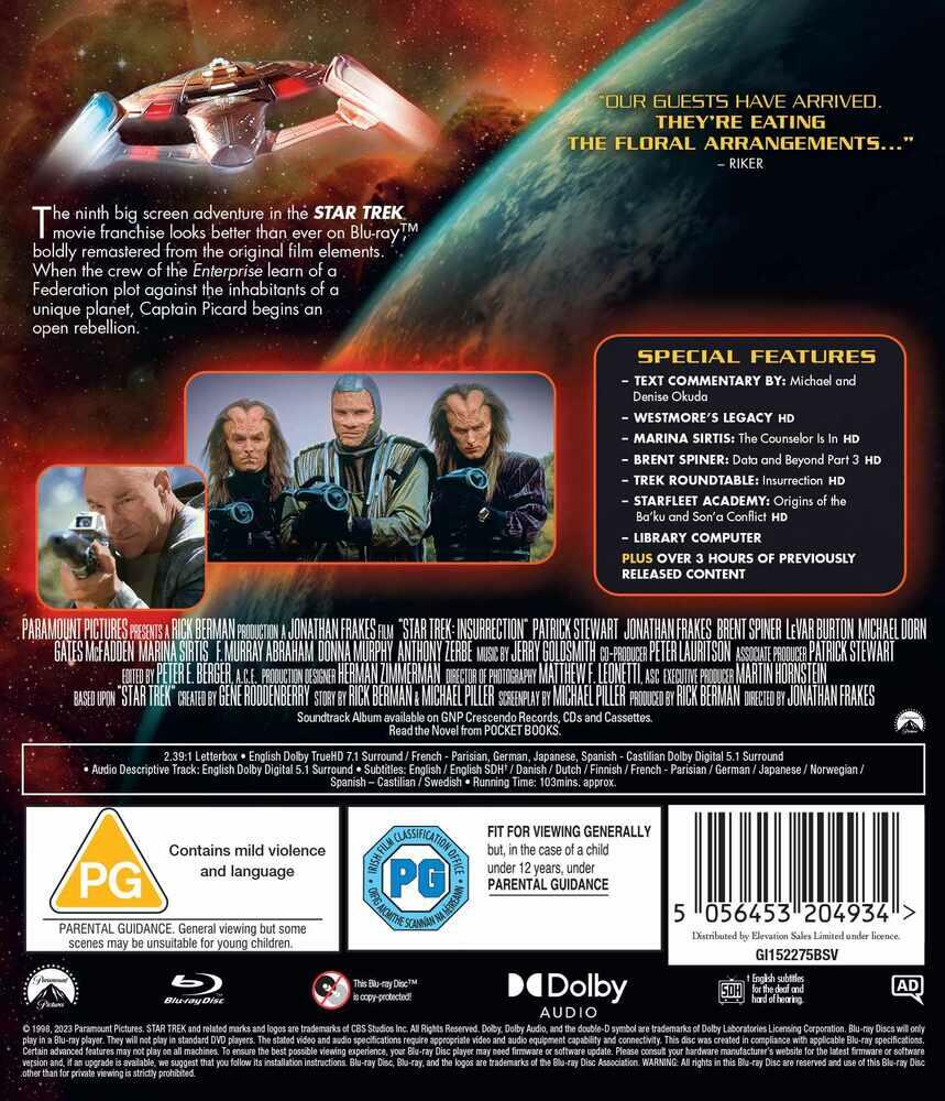 Star Trek IX - Insurrection Blu-Ray