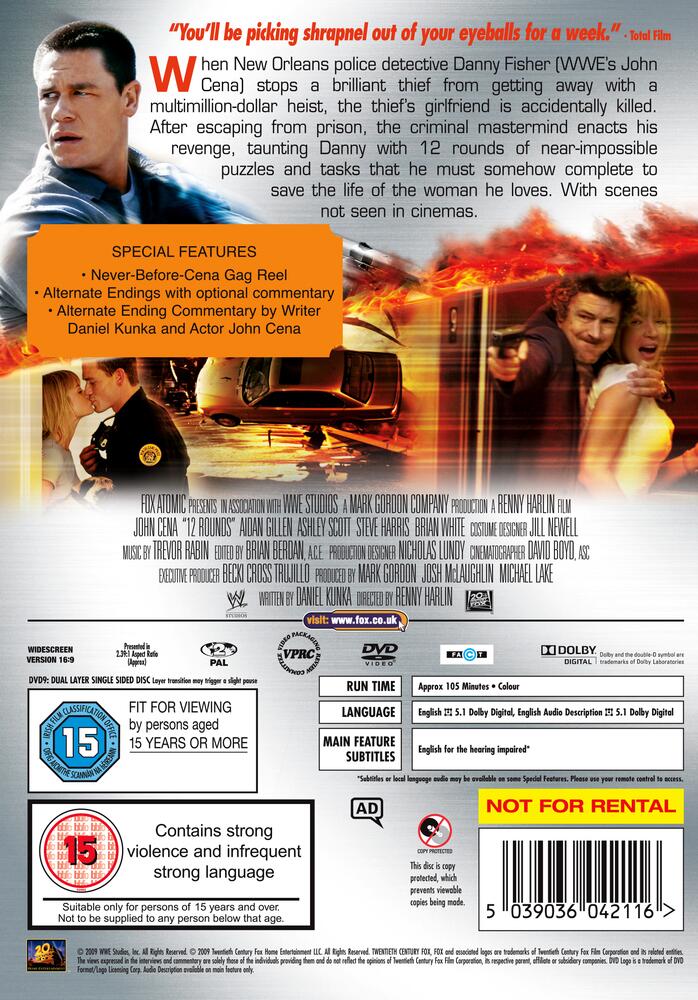 12 Rounds - Extended Harder Cut DVD