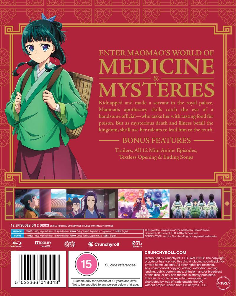 The Apothecary Diaries Season 1 Part 1 Blu-Ray