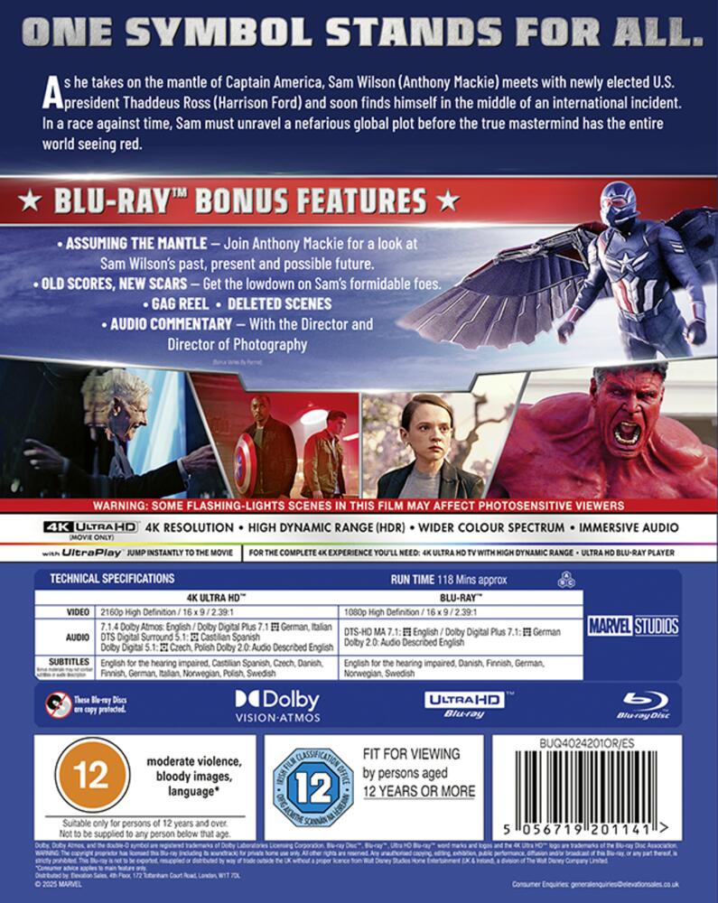 Captain America - Brave New World 4K Ultra HD + Blu-Ray