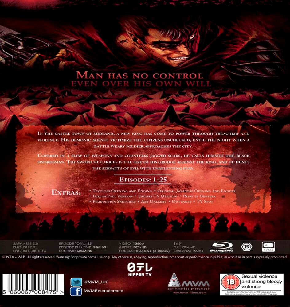 Berserk Blu-Ray Steelbook Blu-Ray