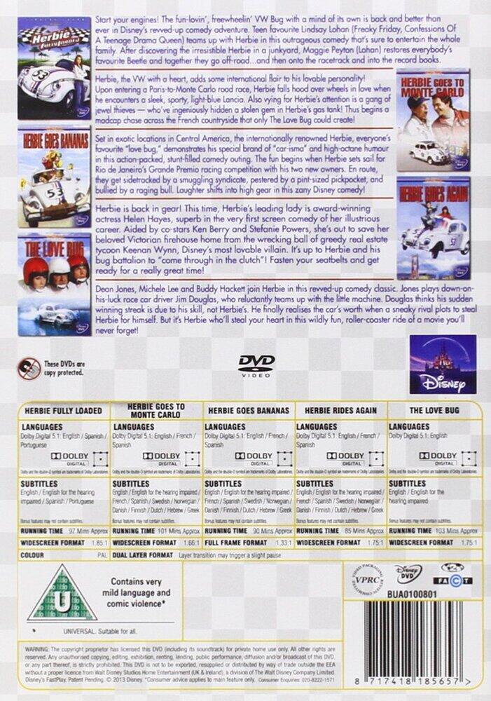 Back Cover Herbie Collection 1 - 5 DVD