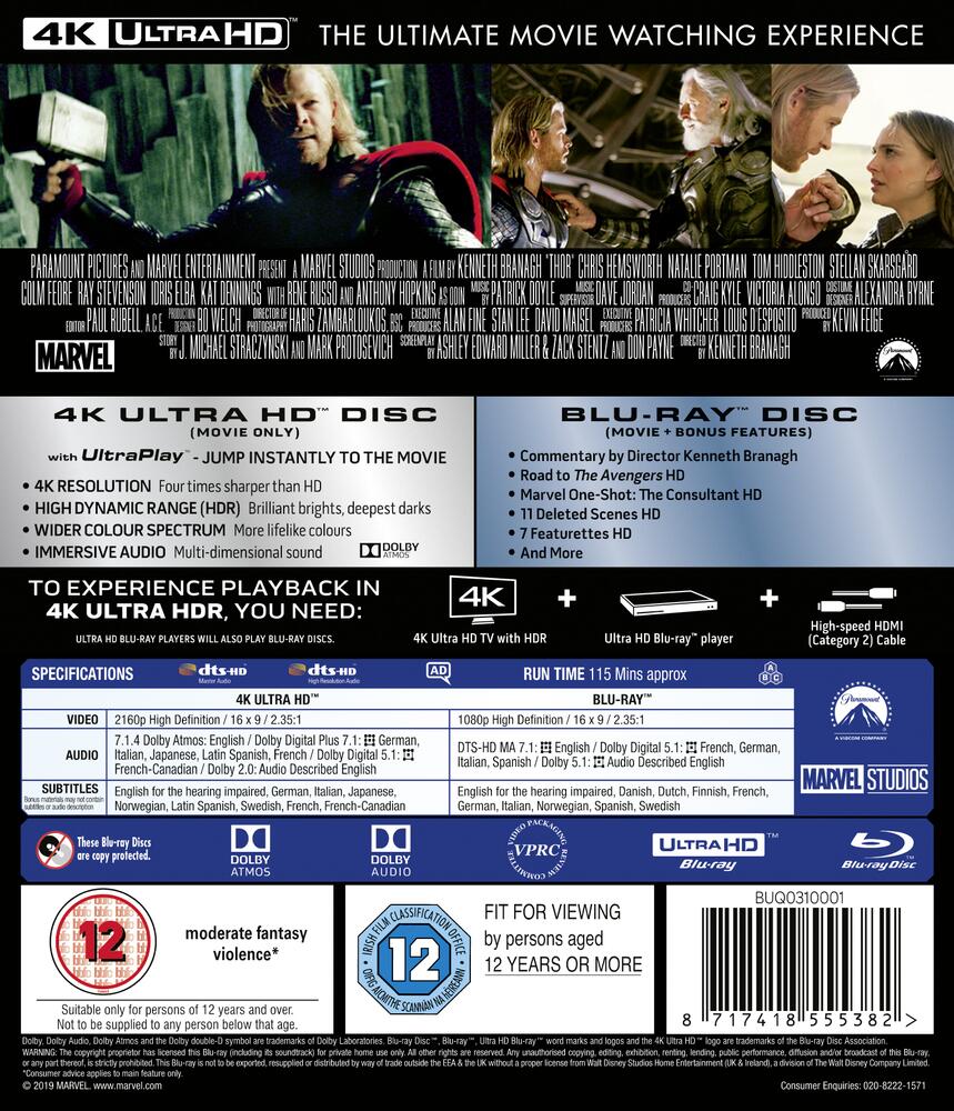 Thor 4K Ultra HD + Blu-Ray