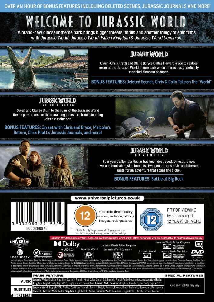 Jurassic World Trilogy DVD