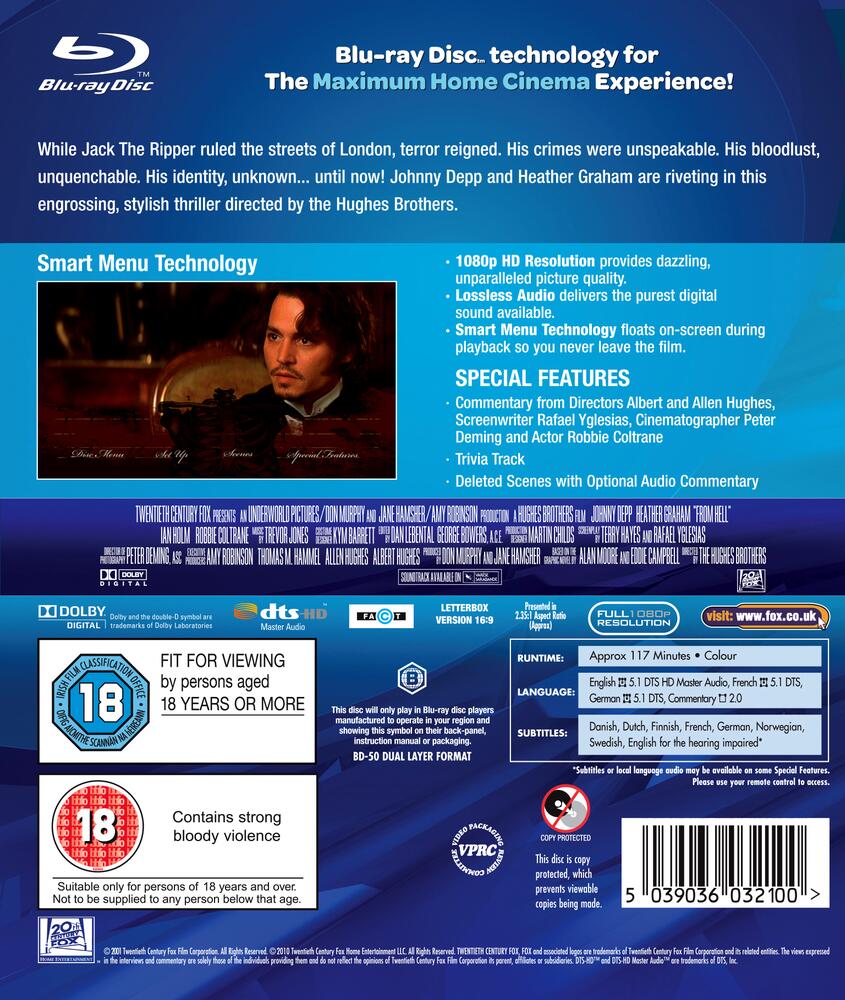 From Hell Blu-Ray