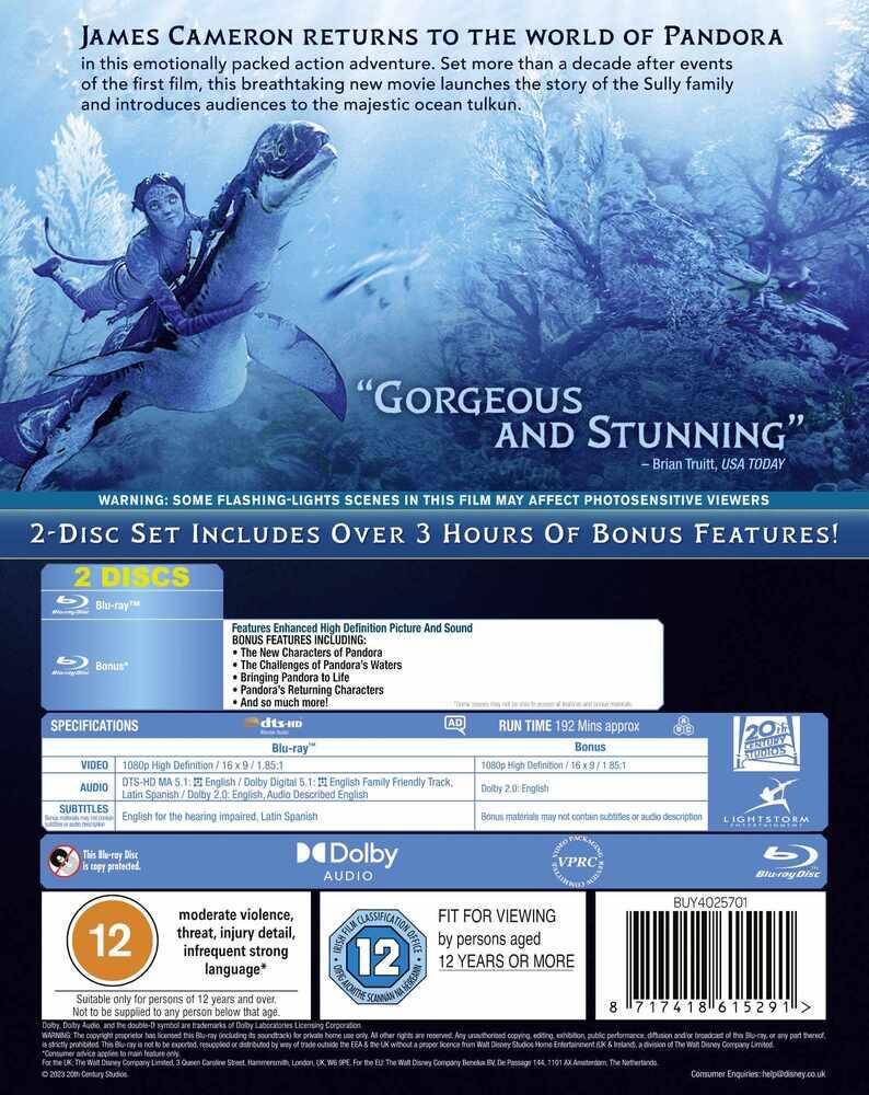 Avatar - The Way Of Water Blu-Ray
