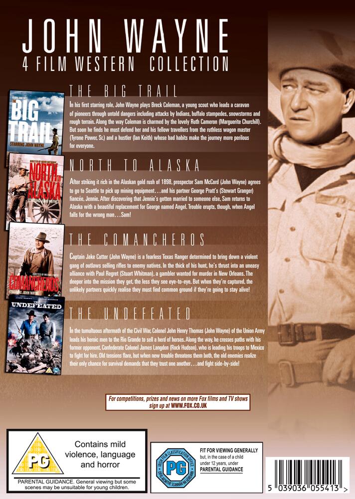 John Wayne - The Big Trail / The Comancheros / North To Alaska / The Undefeated DVD