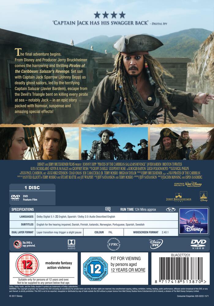 Pirates Of The Caribbean - Salazars Revenge DVD