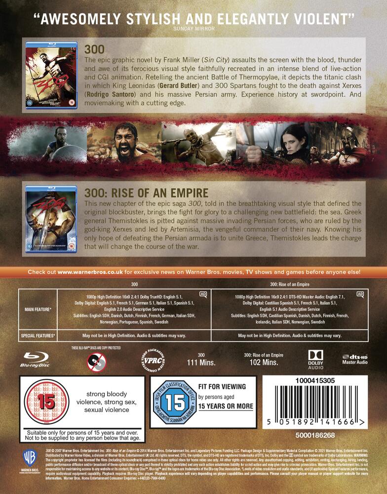 300 / 300 - Rise Of An Empire Blu-Ray