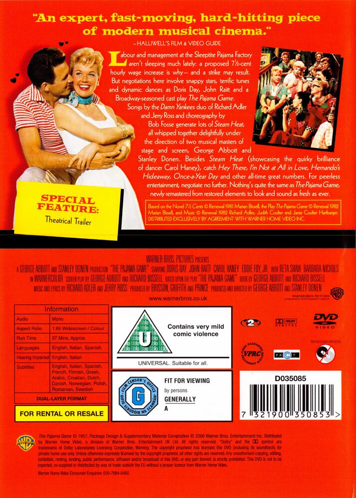 The Pajama Game DVD