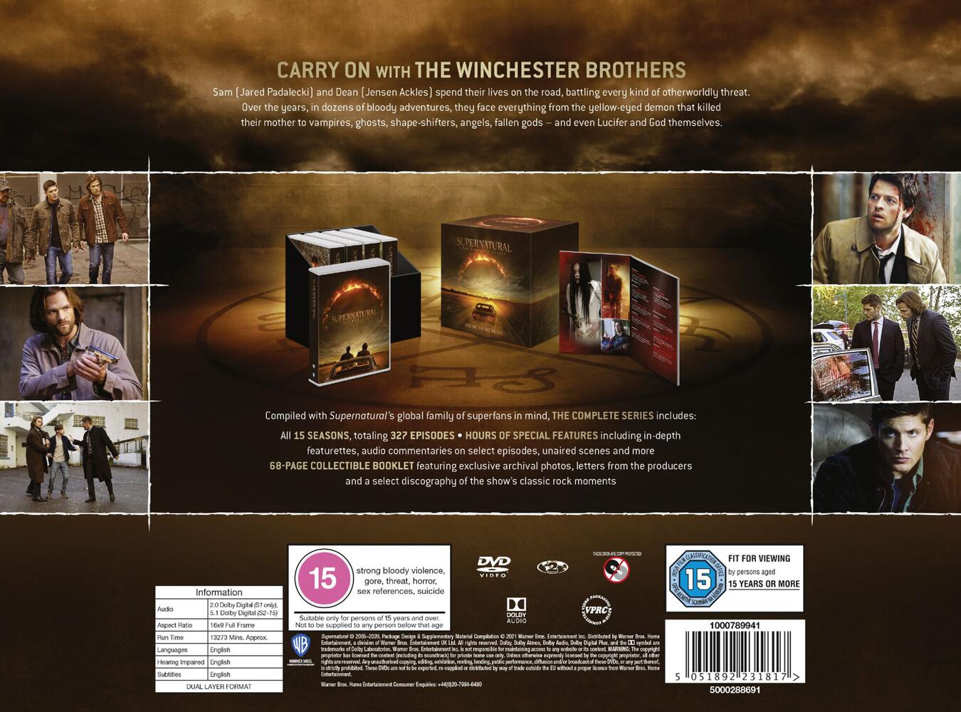Supernatural Seasons 1 to 15 Complete Collection DVD