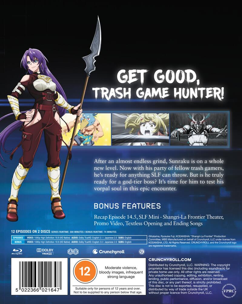 Shangri-La Frontier Season 1 Part 2 Blu-Ray