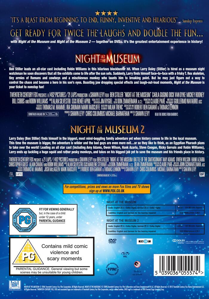 Night At The Museum / Night At The Museum 2 DVD