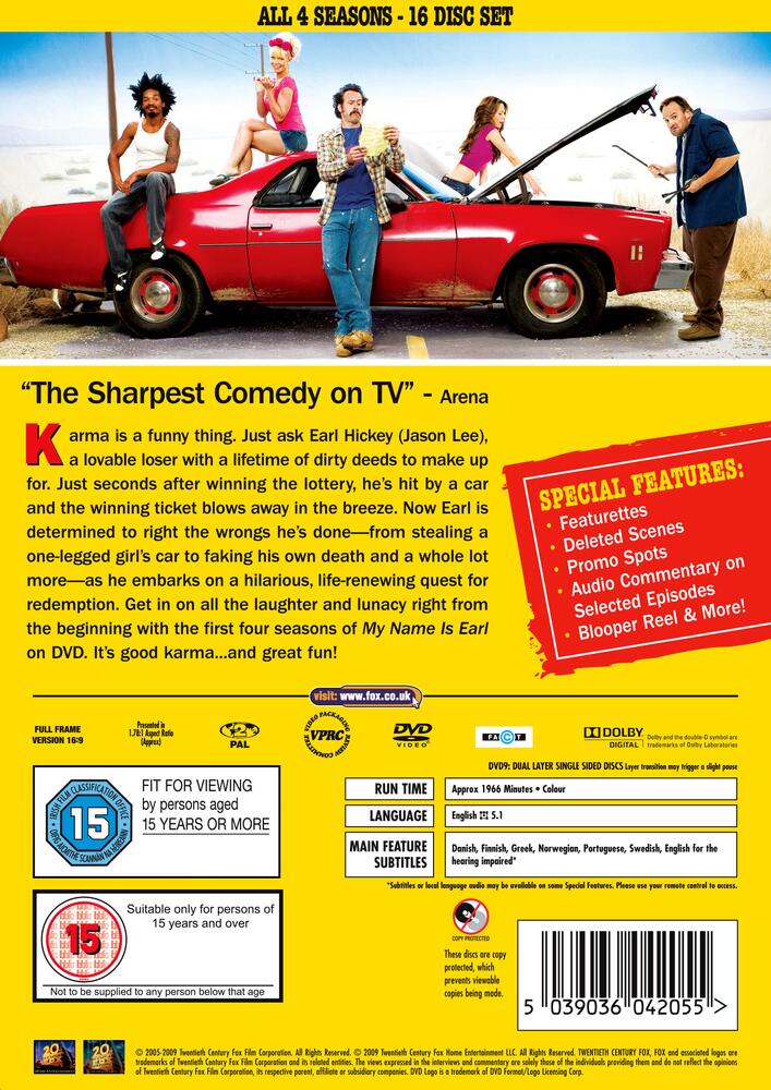 My Name Is Earl Seasons 1 to 4 Complete Collection DVD