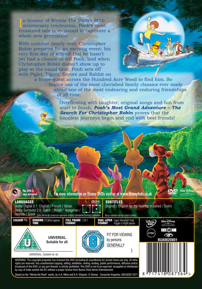 Poohs Most Grand Adventure DVD
