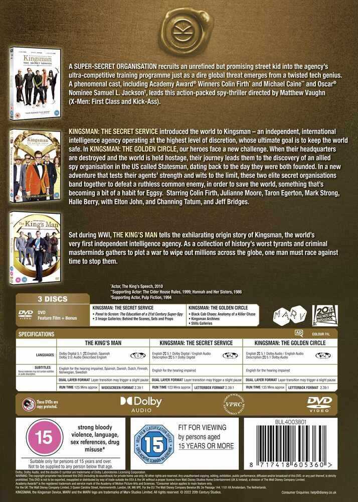 Kingsman Trilogy DVD