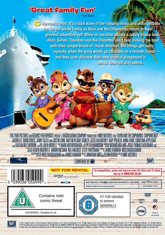 Alvin And The Chipmunks - Chipwrecked DVD