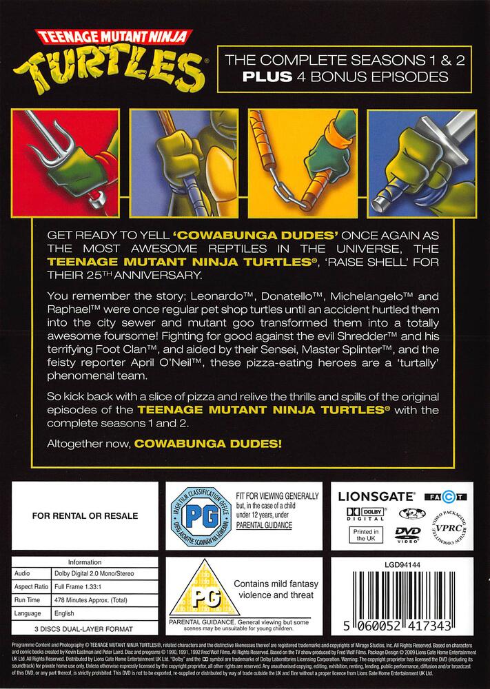 Teenage Mutant Ninja Turtles - The Complete Seasons 1 & 2
