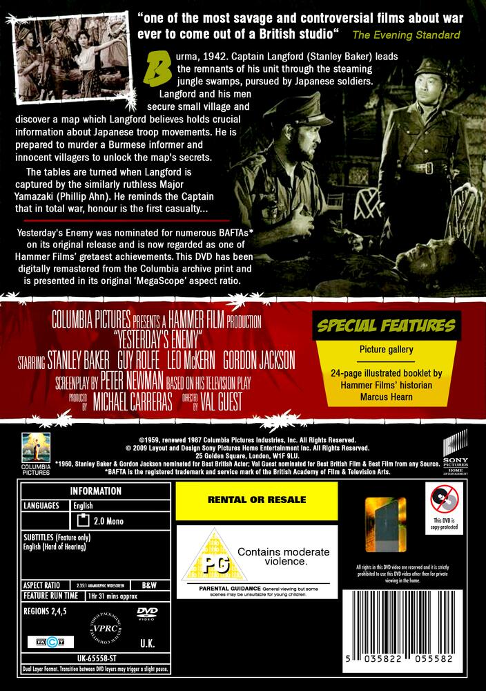 Yesterdays Enemy DVD