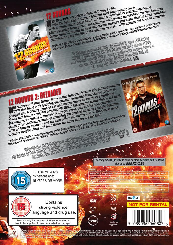 12 Rounds - Extended Harder Cut / 12 Rounds 2 - Reloaded DVD