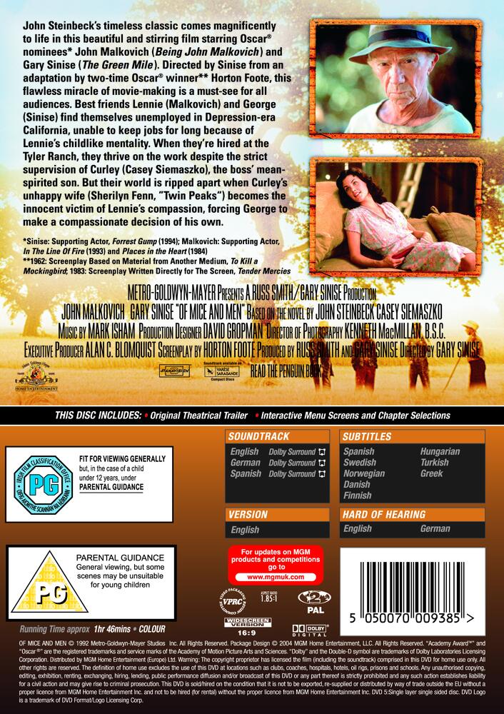 Of Mice And Men DVD