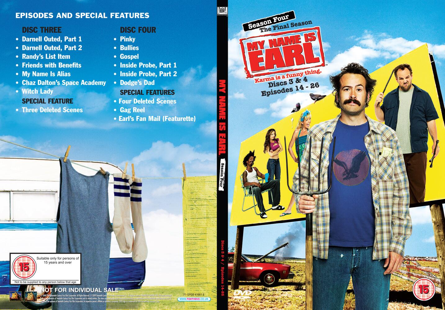 My Name Is Earl Seasons 1 to 4 Complete Collection DVD
