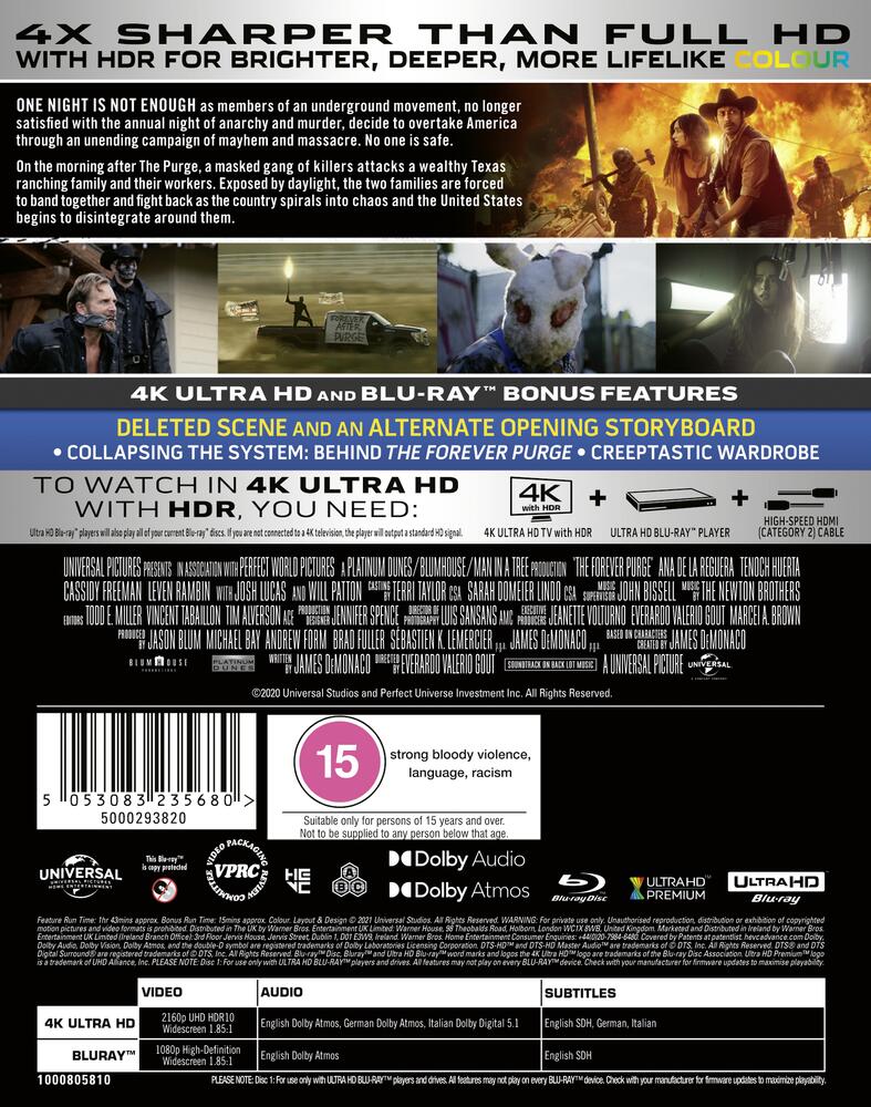 The Forever Purge 4K Ultra HD + Blu-Ray
